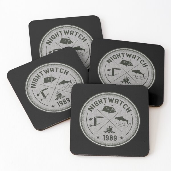 Item preview, nightwatch camper badge - embroidery iron patch textured graphic artwork designed and sold by hayrpictures.