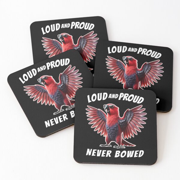 Item preview, Loud and Proud Never Bowed Funny Red Eclectus Parrot Lover designed and sold by Kimberley King Art  King Art.