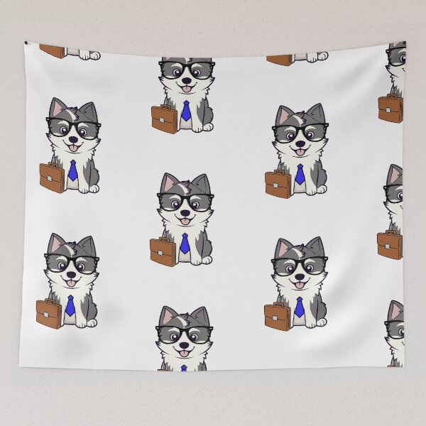 Item preview, Funny Husky Dog is off to work designed and sold by Pet Station.