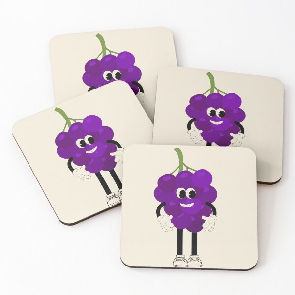 Item preview, : Flat Design Illustration with Character Fun Grape designed and sold by AlginaPugachova.