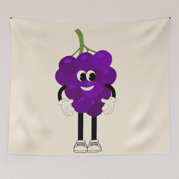 Item preview, : Flat Design Illustration with Character Fun Grape designed and sold by AlginaPugachova.