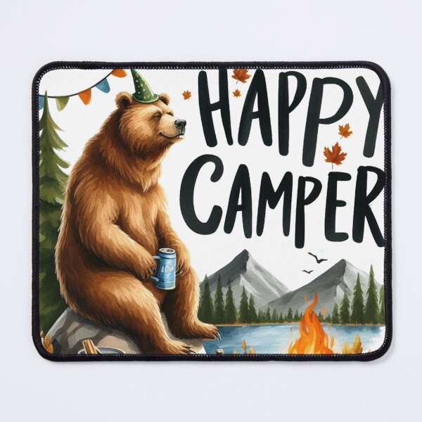 Item preview, Grizzly Bear Happy Camper designed and sold by clarkfraser.