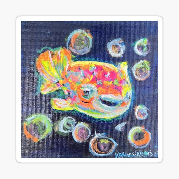 Item preview, Colorful Puffer Fish designed and sold by karmas.artist.