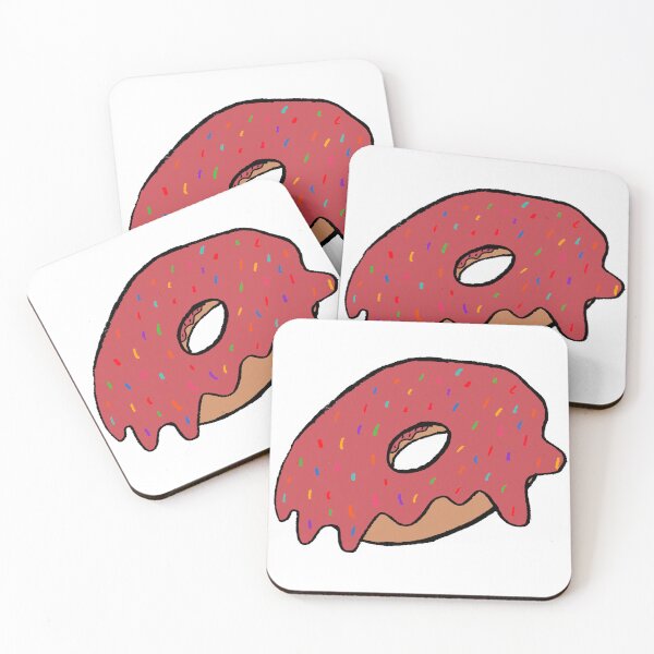 Item preview, rainbow sprinkles red frosting donut designed and sold by paladinprints.