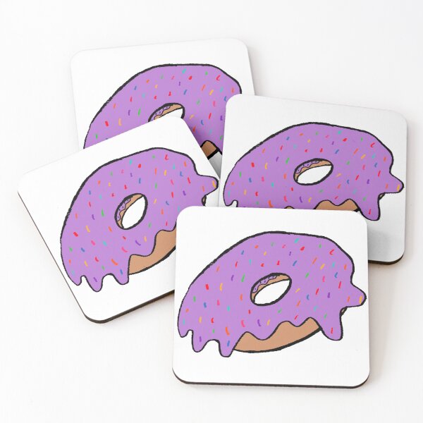 Item preview, rainbow sprinkles purple frosting donut designed and sold by paladinprints.