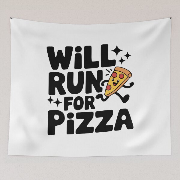 Item preview, Will Run For Pizza! Cute Pizza Pun designed and sold by PMCreative.