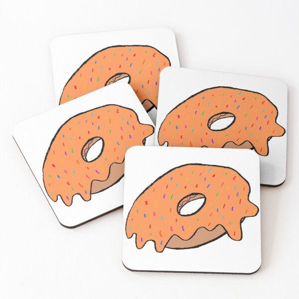 Item preview, rainbow sprinkles orange frosting donut designed and sold by paladinprints.