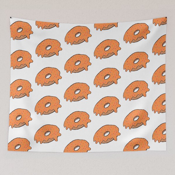 Item preview, rainbow sprinkles orange frosting donut designed and sold by paladinprints.