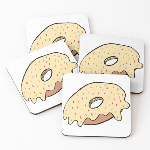 Item preview, rainbow sprinkles vanilla frosting donut designed and sold by paladinprints.