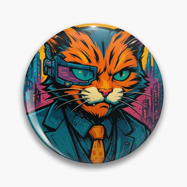 Item preview, Cybercat – Futuristic Feline in a Neon CityJ designed and sold by Thaivi Design.