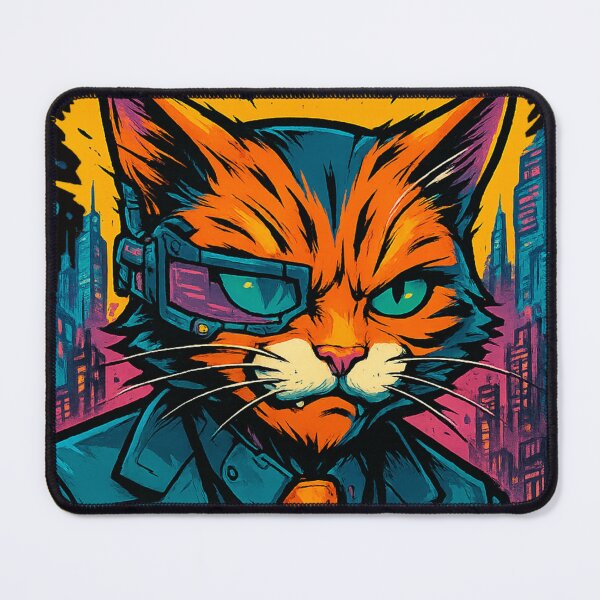 Item preview, Cybercat – Futuristic Feline in a Neon CityJ designed and sold by Thaivi Design.