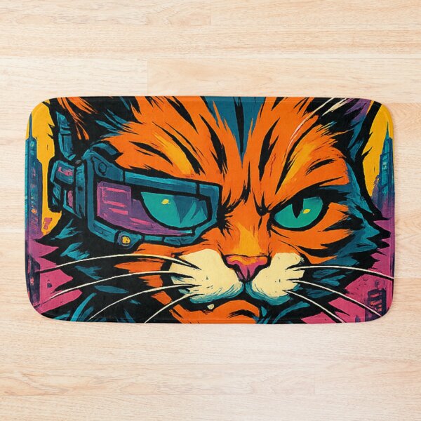 Item preview, Cybercat – Futuristic Feline in a Neon CityJ designed and sold by Thaivi Design.