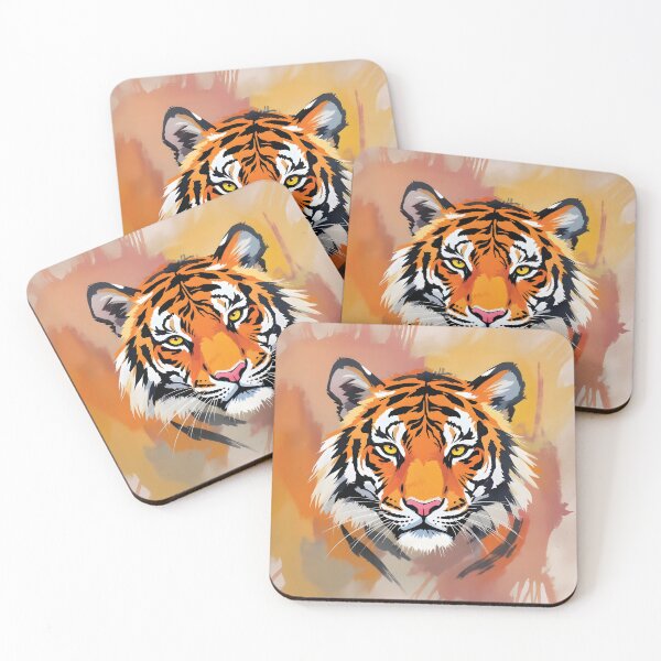 Item preview, Artistic watercolor with predatory tiger designed and sold by Marcu Ioachim.
