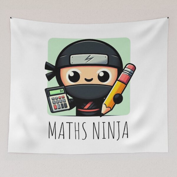 Item preview, Maths Ninja - Humorous Maths Design designed and sold by DoingMaths.