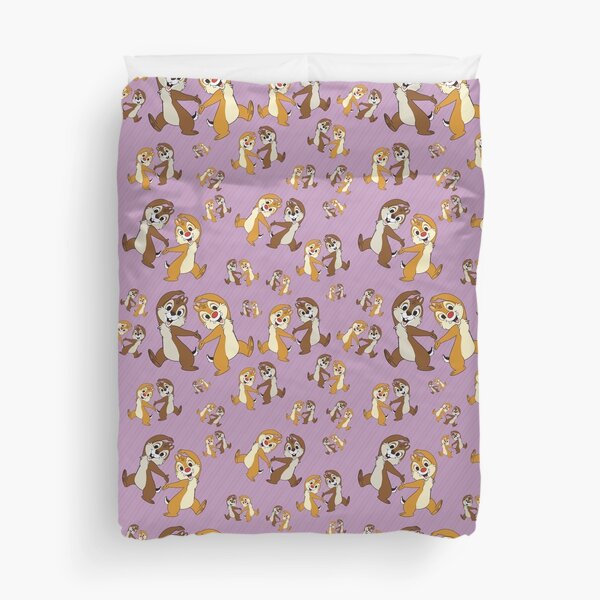 Item preview, Dancing Chipmunk Duo – Funny Seamless Purple Pastel Pattern designed and sold by RetroovyPatterns.
