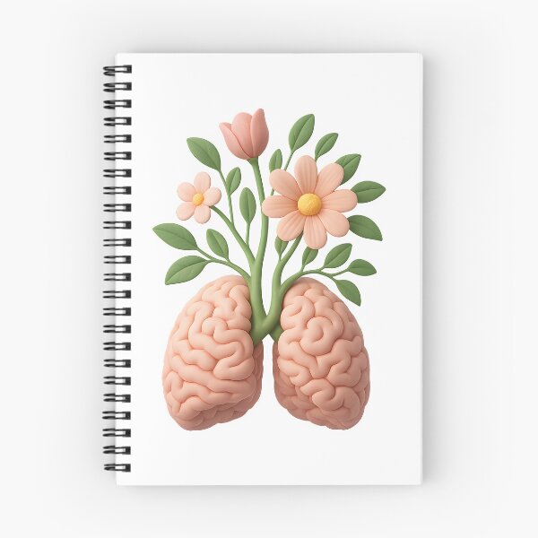 Item preview, Blooming Brain Garden – 3D Floral Anatomy Design designed and sold by WolfPixelRo.