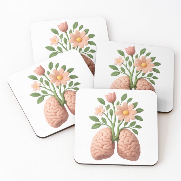 Item preview, Blooming Brain Garden – 3D Floral Anatomy Design designed and sold by WolfPixelRo.