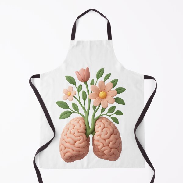 Item preview, Blooming Brain Garden – 3D Floral Anatomy Design designed and sold by WolfPixelRo.
