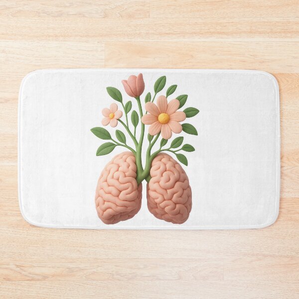 Item preview, Blooming Brain Garden – 3D Floral Anatomy Design designed and sold by WolfPixelRo.