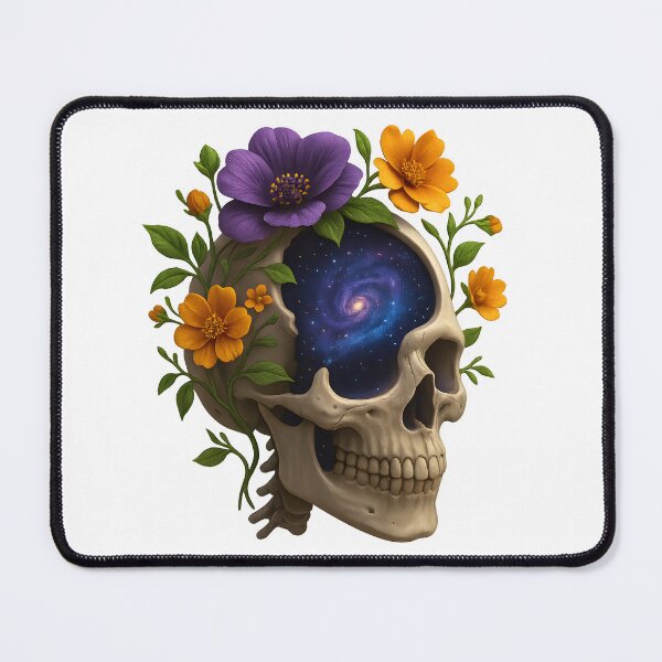 Item preview, Cosmic Bloom Skull – 3D Floral Galaxy Anatomy designed and sold by WolfPixelRo.