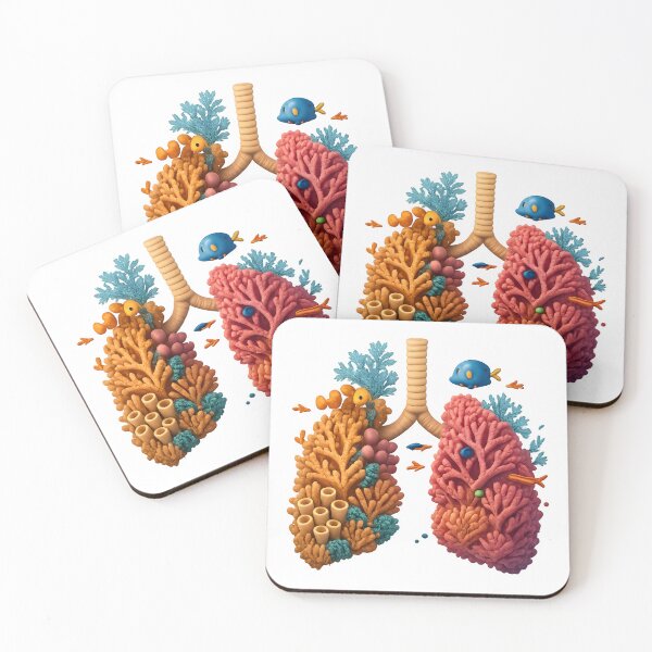 Item preview, Artistic Colorful Lungs Illustration designed and sold by WolfPixelRo.