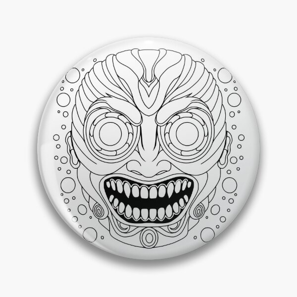Item preview, Horror Mask: Black line Bubbles 07-d designed and sold by Waubamik Perry.