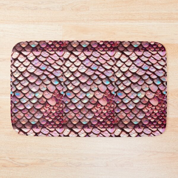 Item preview, MERMAIDS LAIR - BEDAZZLED ROSE PINK OPAL BLING Shimmery Scales Ocean Sea Aquatic Marine Fantasy Girly Girl Beach Cottage Decor designed and sold by Spinning Plates 360.