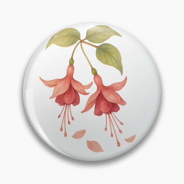 Item preview, watercolor illustration of Fuchsia designed and sold by GentleMuse.