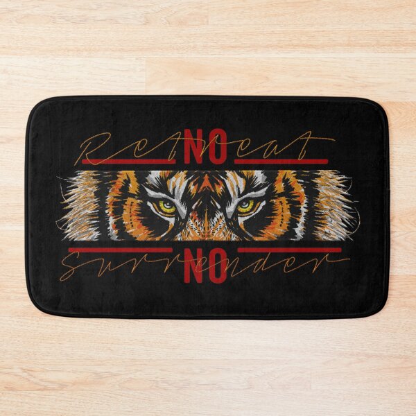 Item preview, eye of the tiger - no retreat no surrender (motivational quote) embroidery iron patch textured graphic artwork designed and sold by hayrpictures.