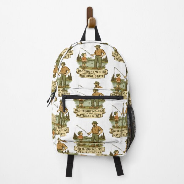 Item preview, Vintage Arkansas Fishing Dad & Kid Lake Scene – Funny Outdoor Design  designed and sold by Globalcitytees.