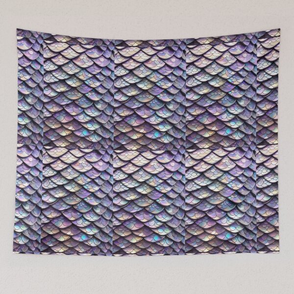 Item preview, MERMAIDS LAIR - BEDAZZLED LAVENDER PURPLE AMETHYST BLING Shimmery Scales Ocean Sea Aquatic Marine Fantasy Girly Girl Beach Cottage Decor designed and sold by Spinning Plates 360.