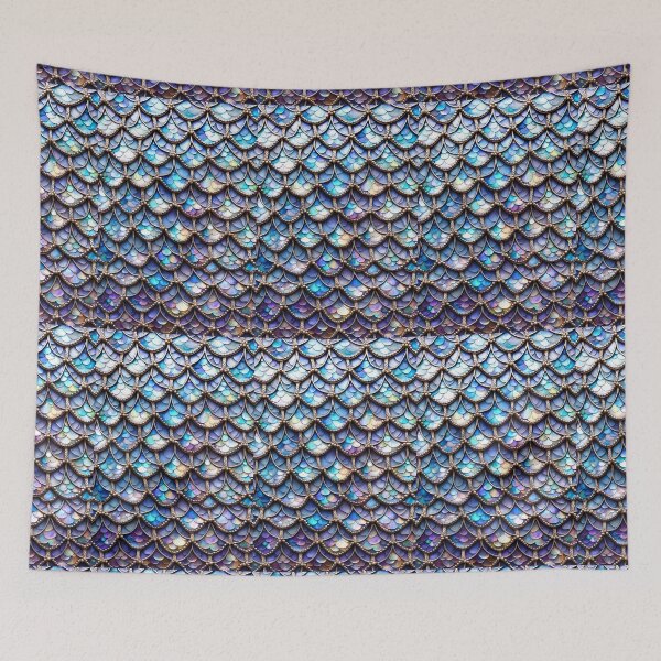 Item preview, MERMAIDS LAIR - BEDAZZLED LAVENDER PURPLE AMETHYST BLING Shimmery Scales Ocean Sea Aquatic Marine Fantasy Girly Girl Beach Cottage Decor designed and sold by Spinning Plates 360.