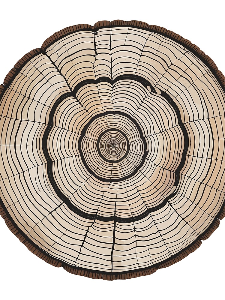 Thumbnail 3 of 3, Scarf, Tree Rings Growth designed and sold by mrdavidhowell.