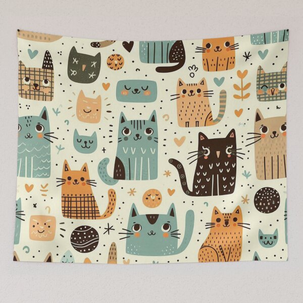 Item preview, Hand-drawn cats, endless fun in every detail designed and sold by Vanich-Panich.