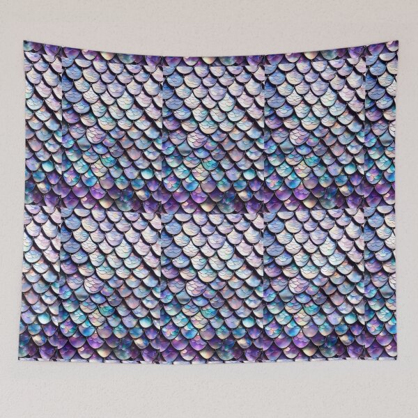 Item preview, MERMAIDS LAIR - BEDAZZLED LAVENDER PURPLE AMETHYST BLING Shimmery Scales Ocean Sea Aquatic Marine Fantasy Girly Girl Beach Cottage Decor designed and sold by Spinning Plates 360.