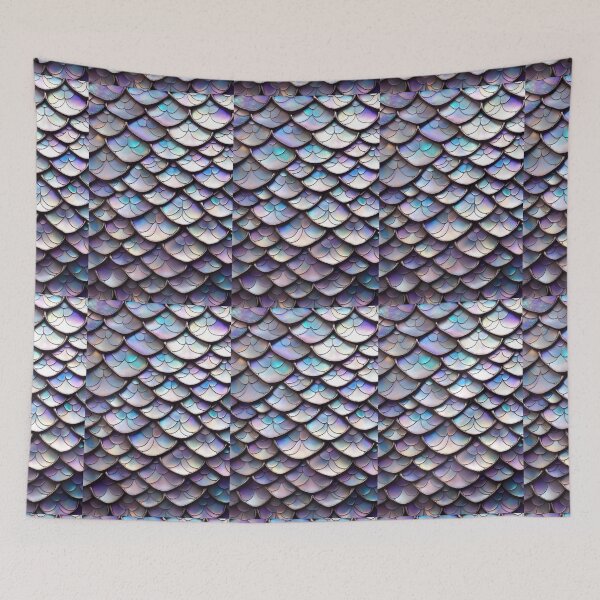 Item preview, MERMAIDS LAIR - BEDAZZLED LAVENDER PURPLE AMETHYST BLING Shimmery Scales Ocean Sea Aquatic Marine Fantasy Girly Girl Beach Cottage Decor designed and sold by Spinning Plates 360.