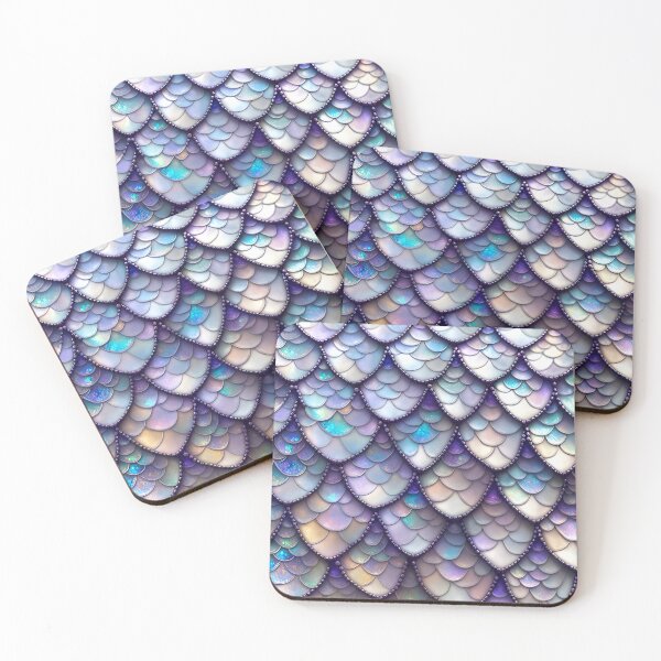 Item preview, MERMAIDS LAIR - BEDAZZLED LAVENDER PURPLE AMETHYST BLING Shimmery Scales Ocean Sea Aquatic Marine Fantasy Girly Girl Beach Cottage Decor designed and sold by Spinning Plates 360.
