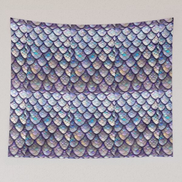 Item preview, MERMAIDS LAIR - BEDAZZLED LAVENDER PURPLE AMETHYST BLING Shimmery Scales Ocean Sea Aquatic Marine Fantasy Girly Girl Beach Cottage Decor designed and sold by Spinning Plates 360.