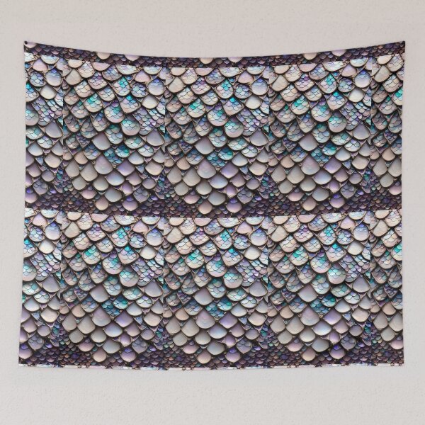 Item preview, MERMAIDS LAIR - BEDAZZLED LAVENDER PURPLE AMETHYST BLING Shimmery Scales Ocean Sea Aquatic Marine Fantasy Girly Girl Beach Cottage Decor designed and sold by Spinning Plates 360.