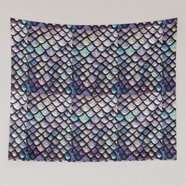 Item preview, MERMAIDS LAIR - BEDAZZLED LAVENDER PURPLE AMETHYST BLING Shimmery Scales Ocean Sea Aquatic Marine Fantasy Girly Girl Beach Cottage Decor designed and sold by Spinning Plates 360.