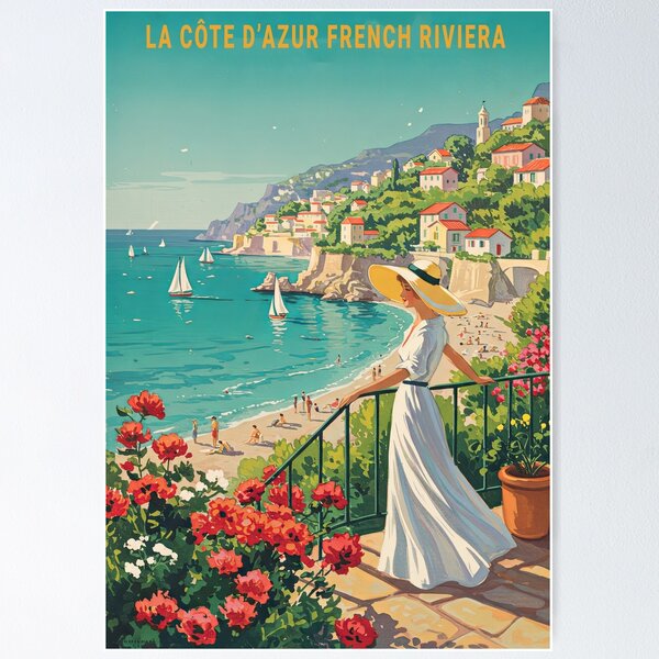 Item preview, Cote d'Azur French Riviera Vintage World Travel   designed and sold by TeeARTHY.