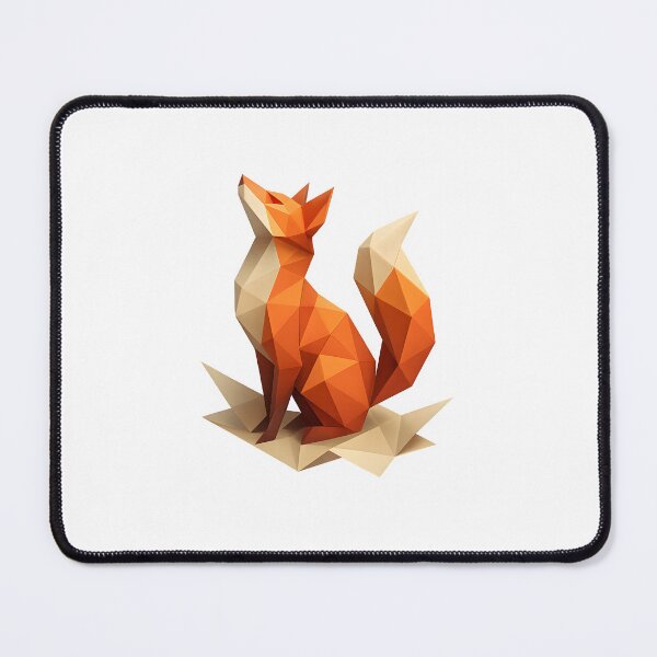 Item preview, Origami Fox Unfolding – Geometric Animal Art designed and sold by WolfPixelRo.