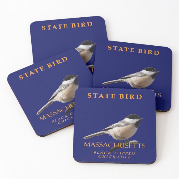 Item preview, Massachusetts Territory Bird The Black-Capped Chickadee designed and sold by taiche.