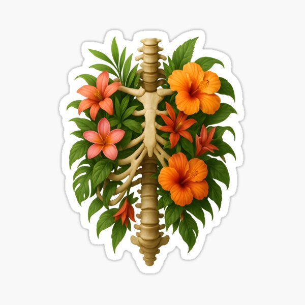 Item preview, Floral Skeleton Anatomy designed and sold by WolfPixelRo.