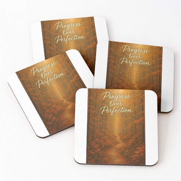 Item preview, Progress Over Perfection - Autumn Forest Quote designed and sold by G-M-Creations-.