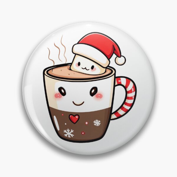 Item preview, Holiday Mug – Kawaii Peppermint Marshmallow Cocoa designed and sold by Myra365Art.
