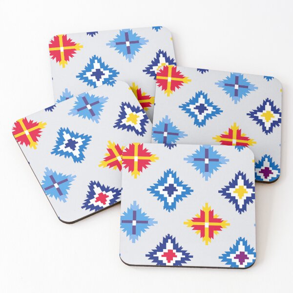Item preview, Pixel Diamond Star Pattern in Arctic Colors designed and sold by Moisky Patterns.