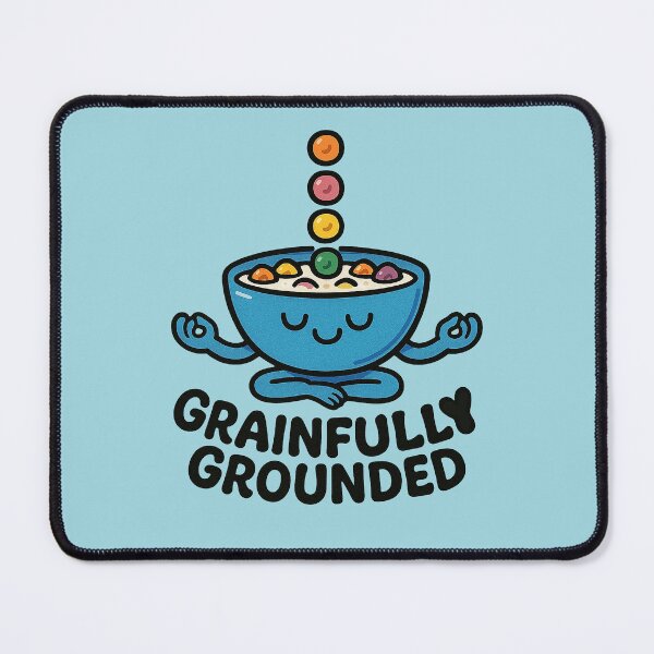 Item preview, Cereal Grainfully Grounded Funny Yoga T-Shirt designed and sold by artbibun.