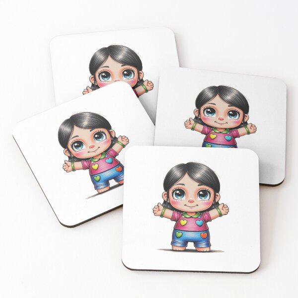 Item preview, Super Happy Kawaii Girl  designed and sold by PinkiPop Studio.