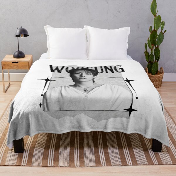 Item preview, Woosung The Rose Kpop Group Band Monochrome Black and White Collage Art Design designed and sold by HELL0WBELLO.